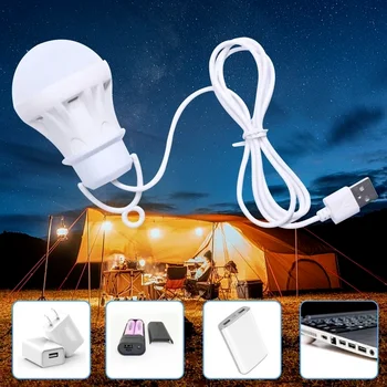 1 бр. USB-лампа за зареждане, мултифункционален кемпинговый захранване, Палатка, led лампа, Преносим дълъг кабел за зареждане на тел, нощна светлина за къмпинг