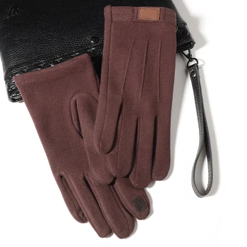 1 Чифт топли зимни ръкавици, ветроупорен велосипедни ръкавици за сензорен екран