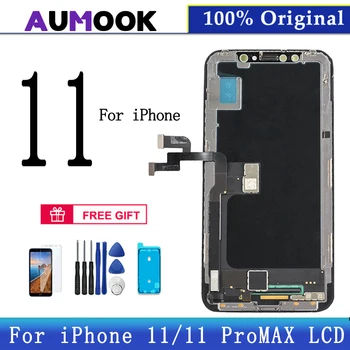 100% Оригинален LCD дисплей За iPhone 11 Pro MAX LCD дисплей За iPhone 11 OLED дисплей, Сензорен Екран Дигитайзер В Събирането на INCELL За iPhone 11 LCD