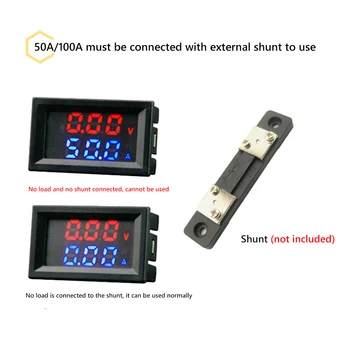 10A/50A/100A усилвател-волтметър с двойна led дисплей, измерване на напрежение и ток, машина за висока точност измерване на напрежение и ток, тестер измервателни инструменти