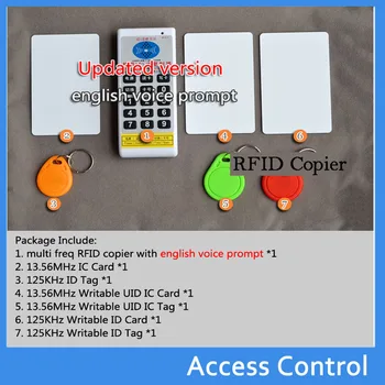 125 khz -13,56 Mhz RFID ID/IC NFC Card Reader & Writer /Копирна машина/Програмист + EM4100/T5577/m1 s50 UID замяна перезаписываемая етикет