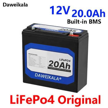 12V 20Ah LiFePO4 Батерия Литиево-Желязо-Фосфатный Вграден BMS Батерия с Голям Капацитет за Детски Скутери Извънбордови Мотор
