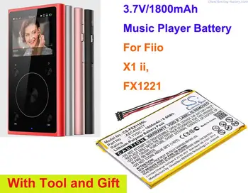  1800 mah батерия за музикален плейър AEC404677 за FIIO FX1221, X1 ii, X1 II, X1 2nd gen