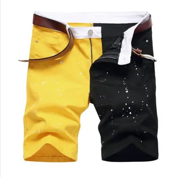 2022 скъсани Мъжки къси дънки Мъжки бермуди летни Нови модни ежедневни дънкови памучни шорти с дупки мъжки марка дрехи