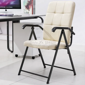 21% от Модерен минималистичен компютърен стол за офис, столове за срещи, подлакътници, сгъваеми столове
