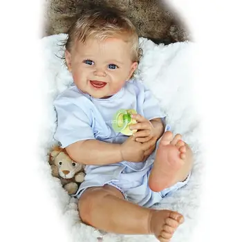 22 инча Зимен сън на Новороденото Дете за Кукли с видими венами Ръчно рисувана играчка Директен доставка