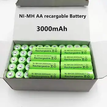 4 ~ 20 БР 1,2 3000 мА/ч, NI MH AA Батерии за предварително зареждане на NI-MH Акумулаторна, AA Batera Para Juguetes Micrfono De La Cmara