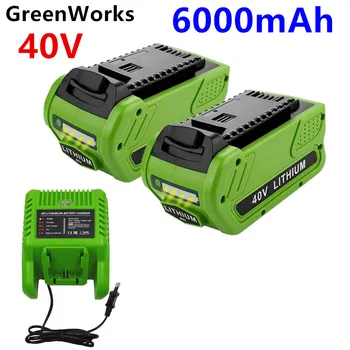 40 6.0 А Эрзац-литиева акумулаторна батерия за 6000 mah GreenWorks 29472 29462 Акумулаторна батерия G-MAX за електрически инструменти 29252 20202 22262 25312 L50