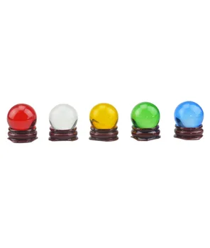 5 бр./компл. комплект цветни кристални топки Фън Шуй от петте елемента AA326