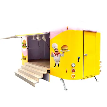 5-метров Големи мобилни Кухненски Трейлър на въздушния поток, Напълно Оборудвана Slr количка за хот-дог, кафе и сладолед от неръждаема стомана, за продажба в САЩ