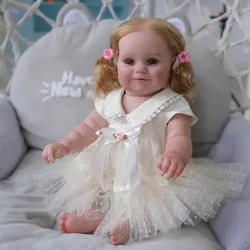50 см Силиконова момиче за цялото тяло за кукли принцеси за деца с блондинка Директен доставка