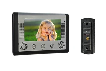 7-Инчов Голям LCD Дисплей С IR Видеодомофоном Нощно Виждане