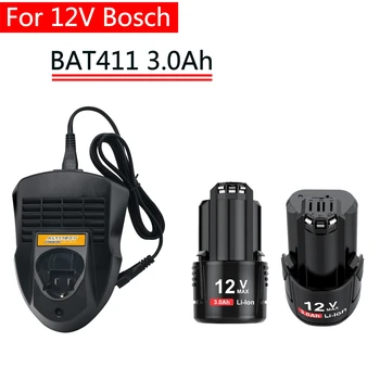Bosch-Акумулаторна батерия 12 v, 3000 mah, BAT411, за Bosch BAT412A, BAT413A, D-70745GOP, 2607336013, 2607336014, PS20-2