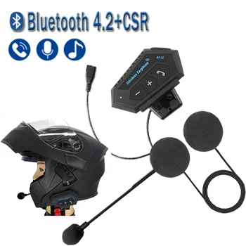 BT12 Мото каска, слушалка с Bluetooth Безжична Шумоподавляющая хендсфри слушалки 
