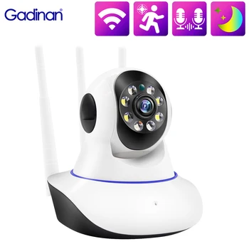 Gadinan Wifi следи бебето Безжична IP камера автоматично проследяване на човек Двупосочна аудио PTZ Цветно нощно виждане ВИДЕОНАБЛЮДЕНИЕ Видеонаблюдение