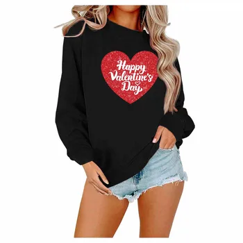 Hoody Love Valentine ' s Day с качулка и hoody за жени Kawaii, hoody Оверсайз за жени, эстетичные дамски блузи в стил пънк