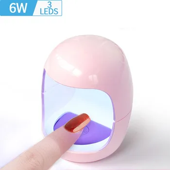 LINMANDA Mini Eggshell 6 W Простор за гел-лак за нокти Лампа 3 на UV-led Апарат за фототерапия на ноктите, Ноктите Инструмент Професионално Оборудване