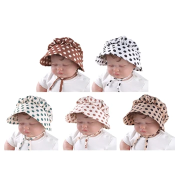 N80C Цветни дизайнерски детски чепчики, шапка за момичета, летни слънчеви шапки, памучен солнцезащитная шапка за деца на Кръщенета, плажна шапка