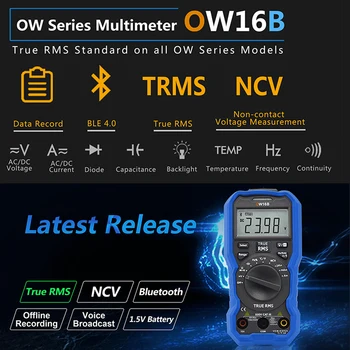 OWON OW16B 3 5/6 NCV Дръжка Дигитален мултицет Цифров NCV True RMS Тест на Данни Дървар Автономна Функция за Запис Multimetro