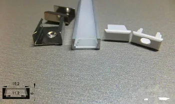 RA-1506; Led алуминиев профил с дължина 1 m (анодизиран сребрист цвят) с капак от PC; за гъвкави или твърди led ленти