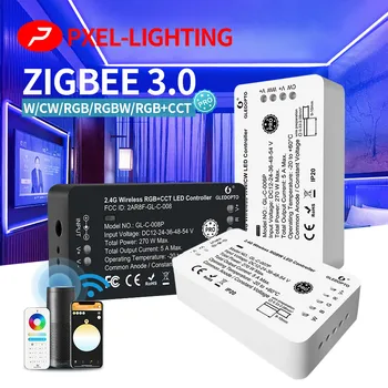 Zigbee3.0 Светодиодна лента Контролер за Нулиране на ключа Pro RGBCCT Слаби Работи с приложение на Hristo Smart Life SmartThings Voice RF Remote Switch