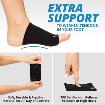 Бандаж за поддръжка на свода на стъпалото при плоскостопии, 2 двойки бандажей за подкрепа на подошвенного фасциита - Компресия ръкави за свода на стъпалото, а Чорап за мъже и жени - Foot