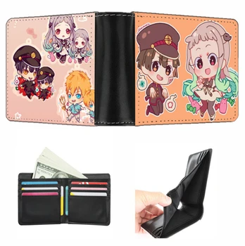 Бутиков кратък портфейл с логото на Hanako-kun в стила аниме, нов портфейл за карти, портфейл с двойно разгъване за момчета и момичета