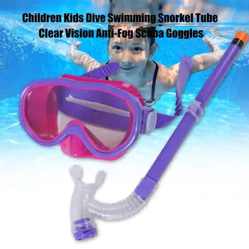 Детска Маска за Гмуркане С Шнорхел За Подводно Плуване Набор от Тръби За Гмуркане С Шнорхел За Подводно Плуване Clear Vision Фарове за Очила Scubas