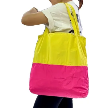 Домакински два цвята сгъваема пазарска чанта с Голям Капацитет, множество продукта чанта За пазаруване на улицата