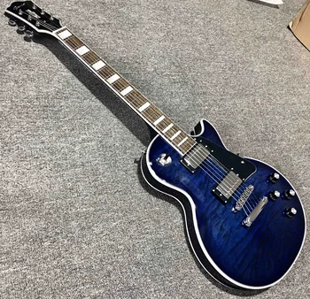 Електрическа китара Grand GROTs, изработени по поръчка в сини цветове, може да има индивидуални лого и всяка форма на