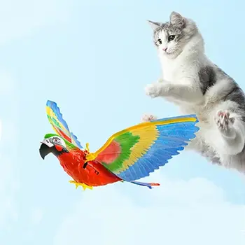 Играчки за котки с имитация на електрически папагал, тиха подвесная риболов линия, летяща играчка-птица, парящая, дразнящая домашни любимци, удобства за дресура