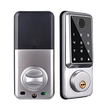 Интелигентно приложение TTlock Бесключевой заключване с засовом, цифрова парола, биометричен пръстов отпечатък, интелигентна система за заключване на вратите за дървени врати, електронни ключалки