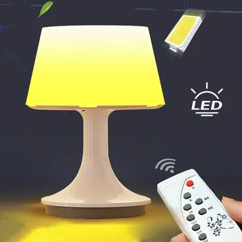 Креативна настолна лампа LED 5V Small Night Light Зареждане на дистанционното управление домашни грижи за очите спалня Преносимо осветление Атмосфера 