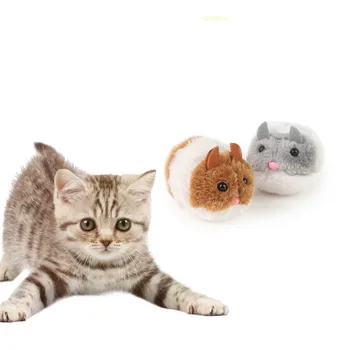 Нова 1 бр., скъпа играчка за котки, плюшен кожа играчка, встряхивающая Мишка, Коте, Забавно Плъх, Малки интерактивни играчки за хапки