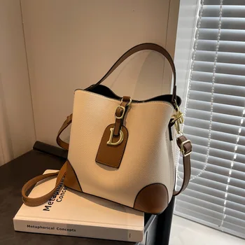 Нова дизайнерска чанта в ниша, чанта Senior Sense, Скъпа чанта-кофа за носене в ръчен, модни текстурная чанта през рамо с едно рамо