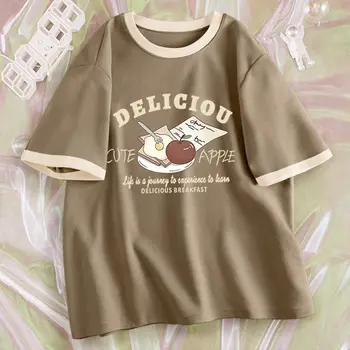 Нова лятна тениска със забавна заек, жени, мъже, памучен е безплатна, лесна за момичета, къс топ, облекло, с кръгло деколте, Harajuku