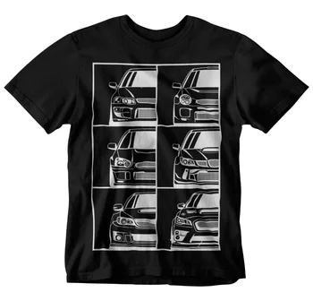 Нова марка памучен тениска с кръгло деколте и къси ръкави, мъжки t-shirt Subie Generation, черна тениска Jdm Awd