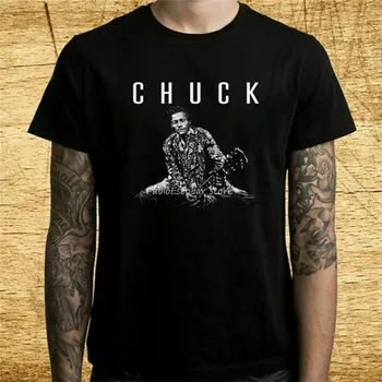 нова мъжка тениска по-голям размер С логото албум на Американския певец Чък Бери, Мъжки t-shirt Размер S-2Xl, Нови тенденции, Тениска