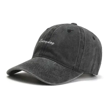 Новата реколта бейзболна шапка от промит от памук, за жени, мъже модерна шапка за татко с бродерия, летни улични бейзболни шапки в стил хип-хоп