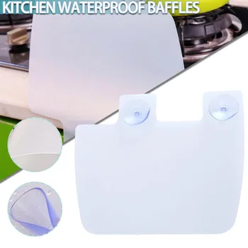 Ново мощността, защитен панел за мивки от пръски вода с вендузата, водоустойчив екран за миене на кухненски съдове, зеленчуци