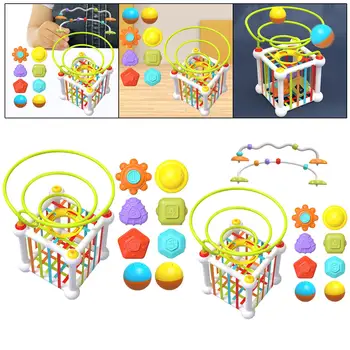 Обучение на кубчета Монтесори, сортиране текстурирани топчета, Игри за въображението, творчеството, научните изследвания