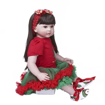 Оригинален NPK 60 см възстановената миличка момиче bebe кукла възстановената принцеса Коледен Подарък на високо качество на детски меки реални докосване