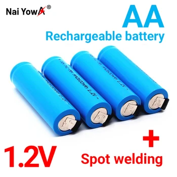 Оригинална акумулаторна батерия тип АА 1.2 2600 mah AA NiMH с припой за детски играчки-електрически самобръсначки и четка за зъби 