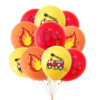 Пожарната Латексный балон Строителна машина Гелиевый балон Декорация за детски рожден Ден Air Globos, за да проверите за тематични партита пожарникар