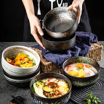 Популярната японска супа от кости от делфини Ламиана Търговски Керамична купа за ориз, юфка керамичен комплект за вечеря японски съдове за готвене