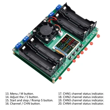 Професионален тестер за вътрешно съпротивление Модул за автоматично зареждане и разреждане с дисплей в реално текущото напрежение M4YD