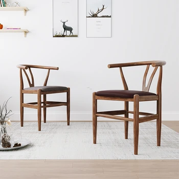 Скандинавските трапезни столове, Модерен минималистичен Маса, Компютър, стол, Дървен стол Y-образен стол, Нова Луксозна дневна мебели в китайски стил