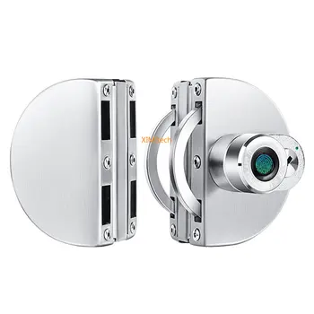 Стъклена врата за заключване на палеца за домашния офис, заключване за ключове за единична двойна врата с ключалка Bluetooth, управление на приложението Smart Lock